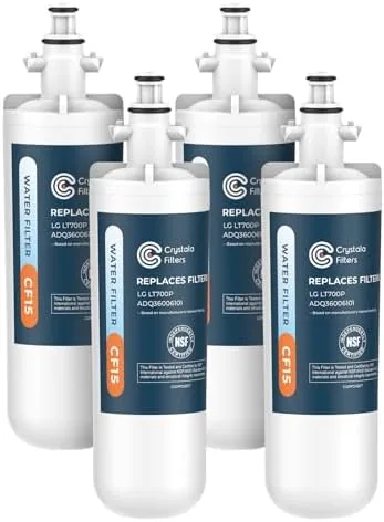 crystala filters lt700p refrigerator water filter replacement lg lt700p kenmore 469690 adq360061019690 adq36006102 lfx31925st lfx31945st 4 pack